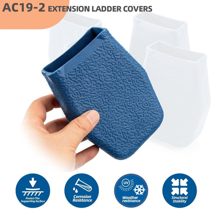 Sconva AC19-2 Extension Ladder Covers Replacement for Werner Fiberglass & Aluminum Extension Ladders, Ladder Bumper Boots Fits for Most Werner Ladders Except 500, D500, D7136-2, D7140-2 & MT Series - 1 Pair - Image 5